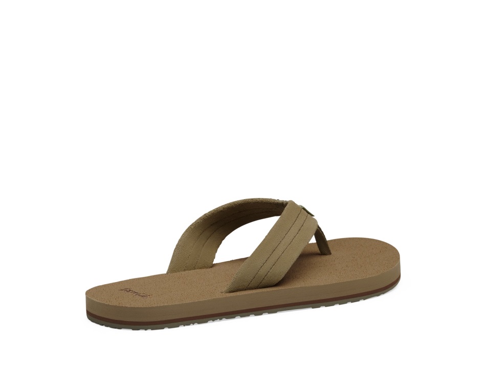 Sanuk M Beer Cozy Stacker Suede Tan