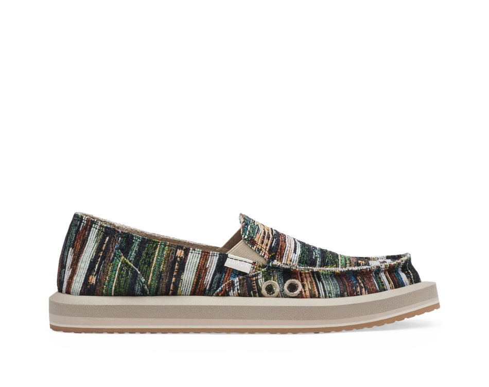 Sanuk W Donna St Grandma'S Couch Black Multi