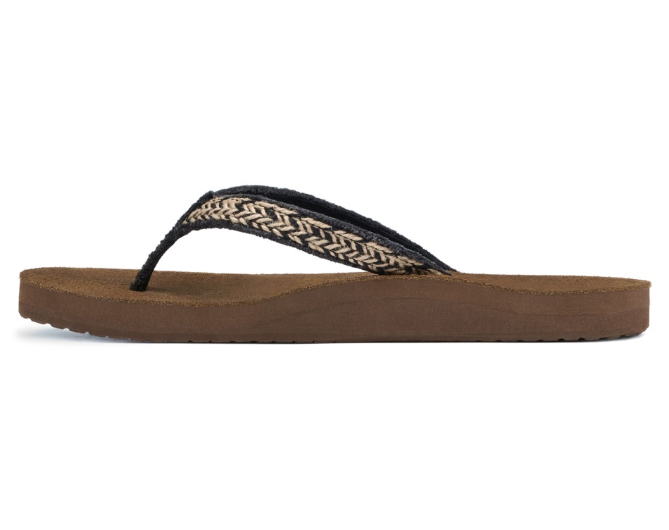 Sanuk W Fraidy Jute Black-Tan