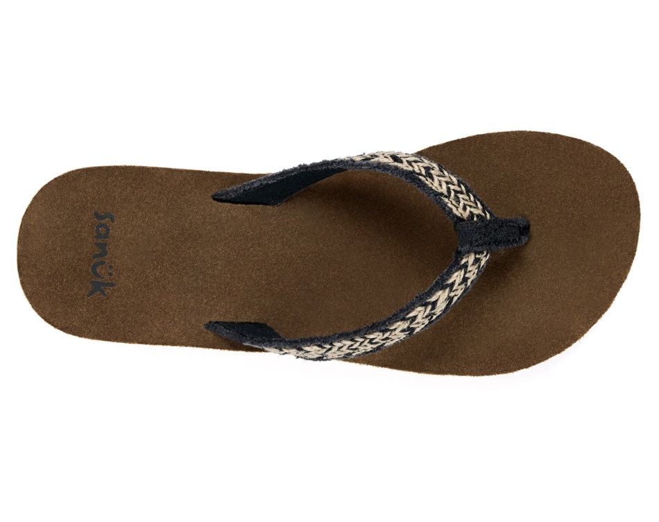 Sanuk W Fraidy Jute Black-Tan