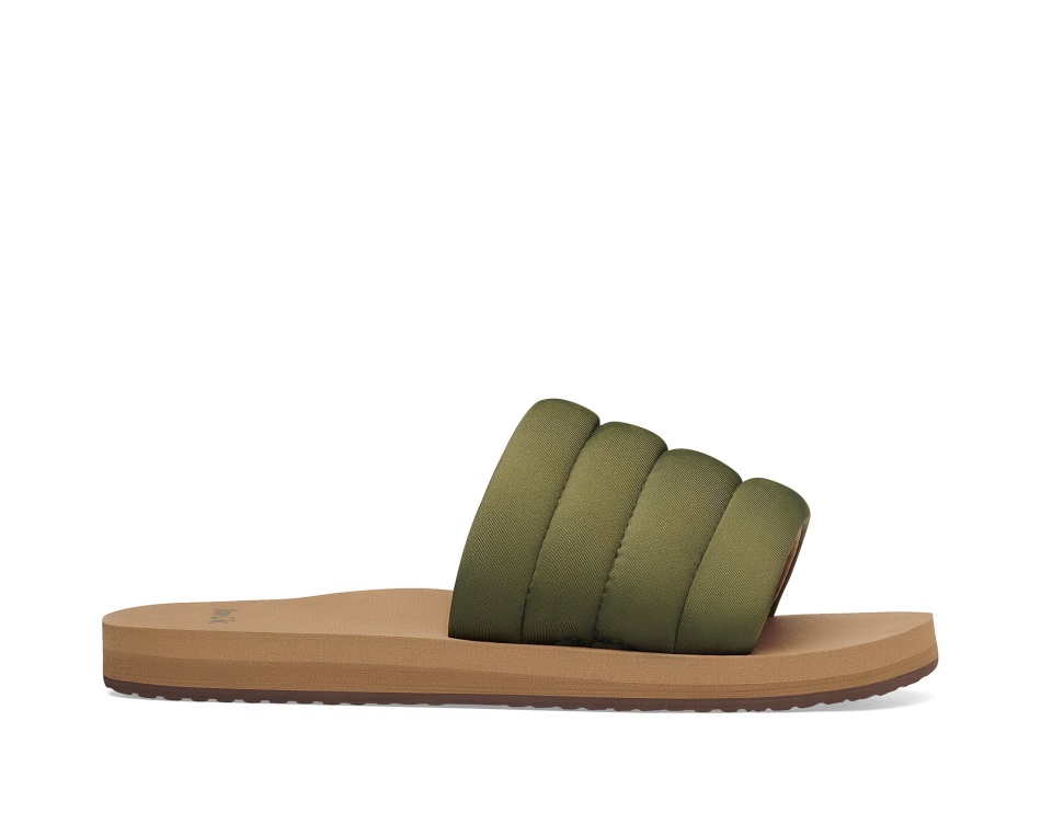 Sanuk W Puff N Slide St Dark Olive