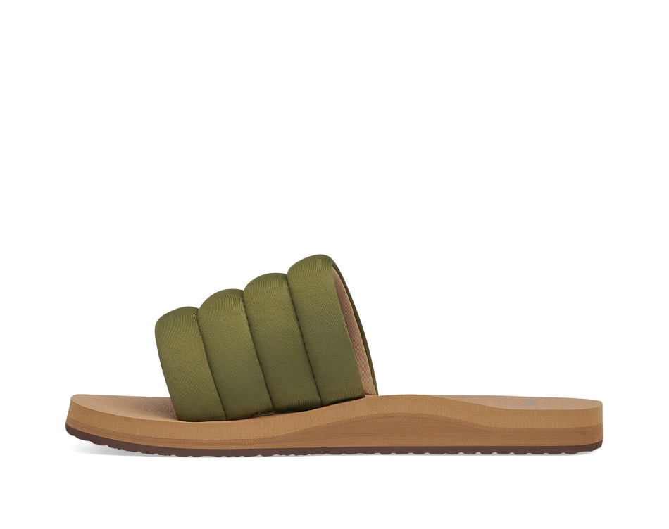 Sanuk W Puff N Slide St Dark Olive