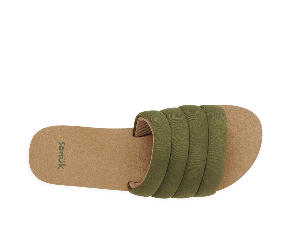 Sanuk W Puff N Slide St Dark Olive