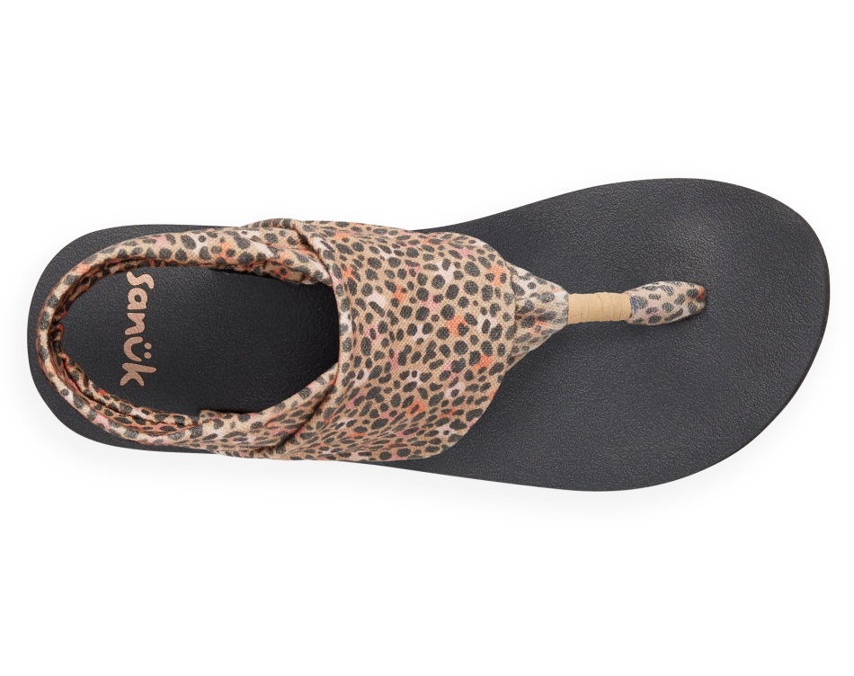 Sanuk W Sling St Cheetah Tan Multi