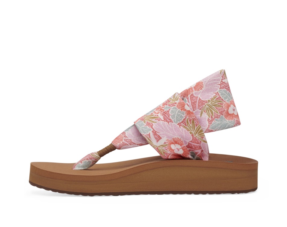 Sanuk W Sling St Midform Hibiscus Pink Multi