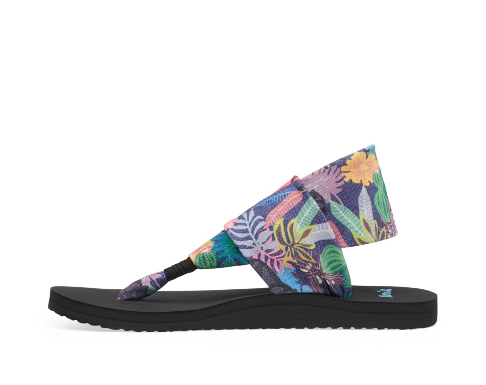 Sanuk W Sling St Tropical Jaguar Black Multi