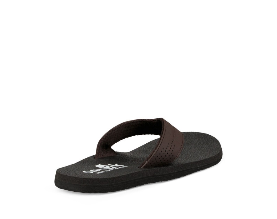 Sanuk Beer Cozy Coaster Dark Brown