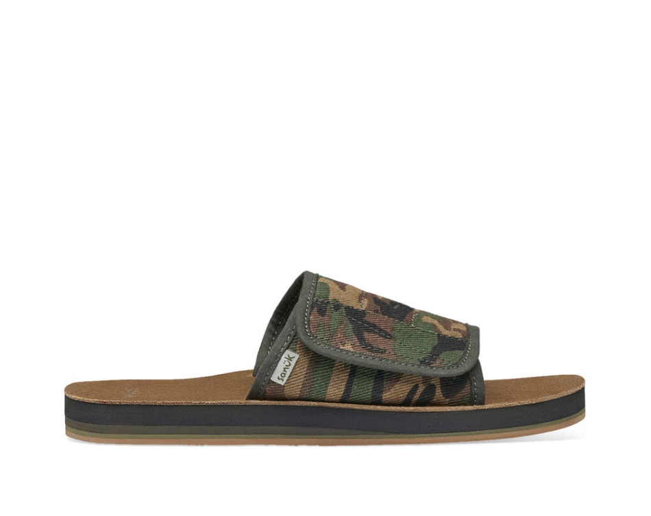 Excellent Sanuk You Got My Back ST Camo Men's Casual Slippers, Woodland  Camo, M9