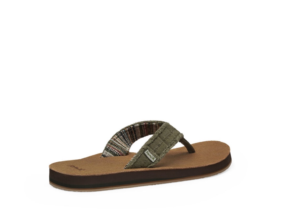 Sanuk Fraid Not St Dark Olive