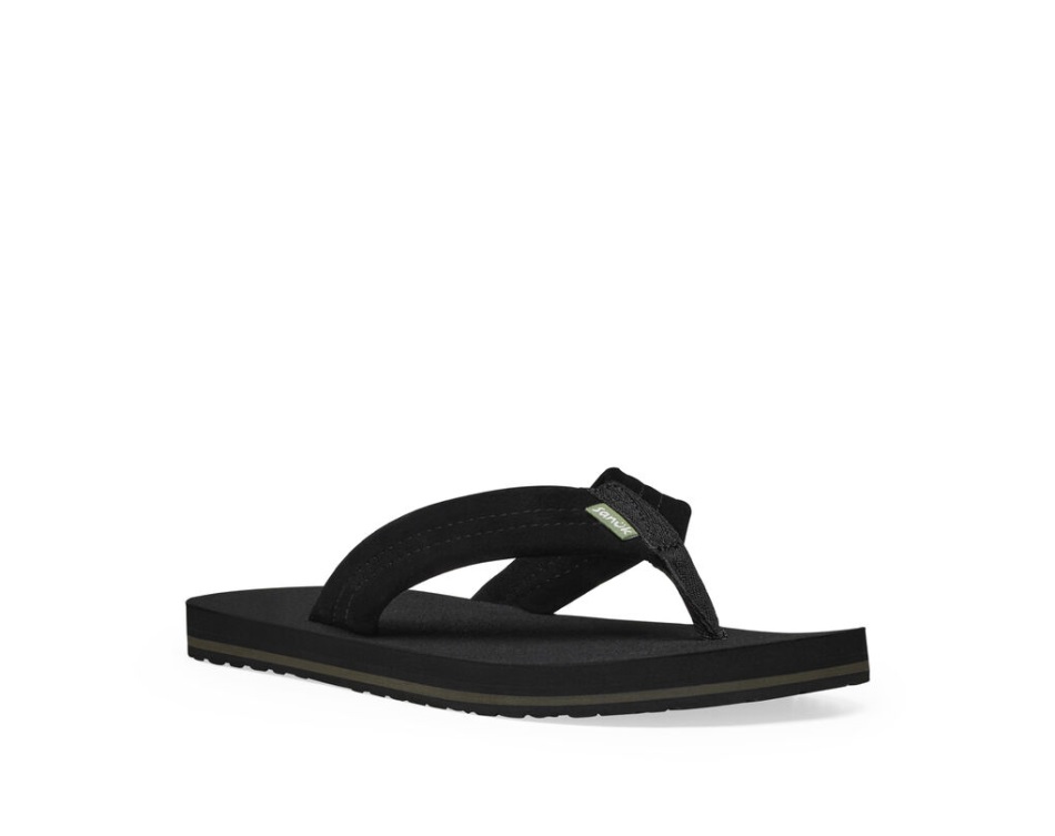 Sanuk Beer Cozy Stacker Suede Black