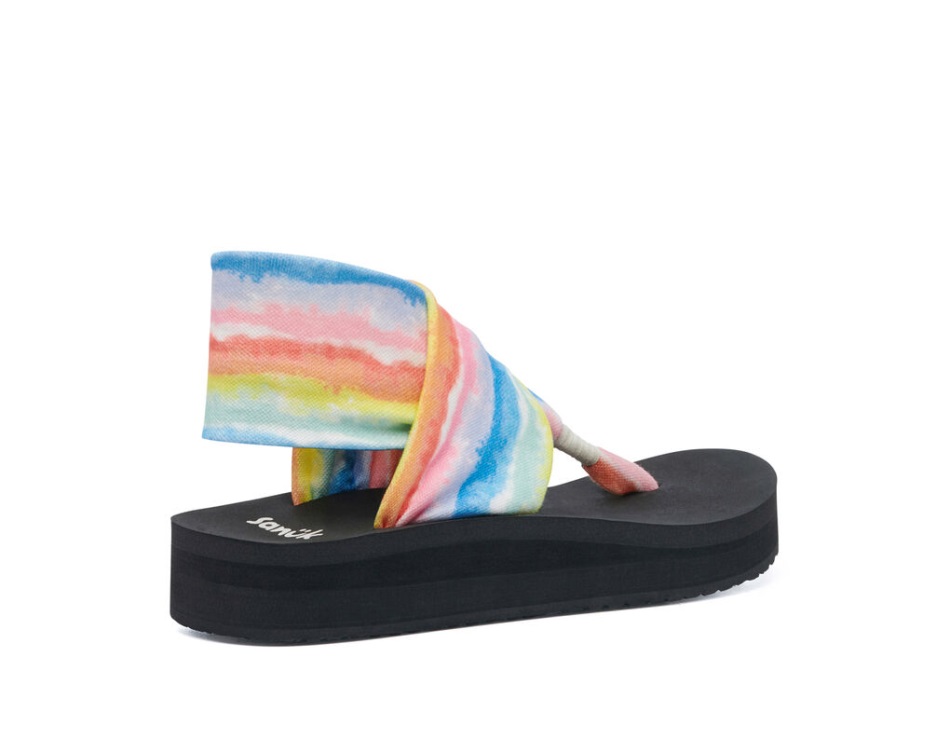 Sanuk Sling St Midform Tie Dye Rainbow
