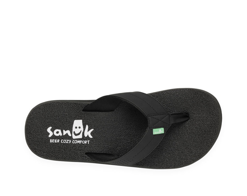 Sanuk Beer Cozy Coaster Black