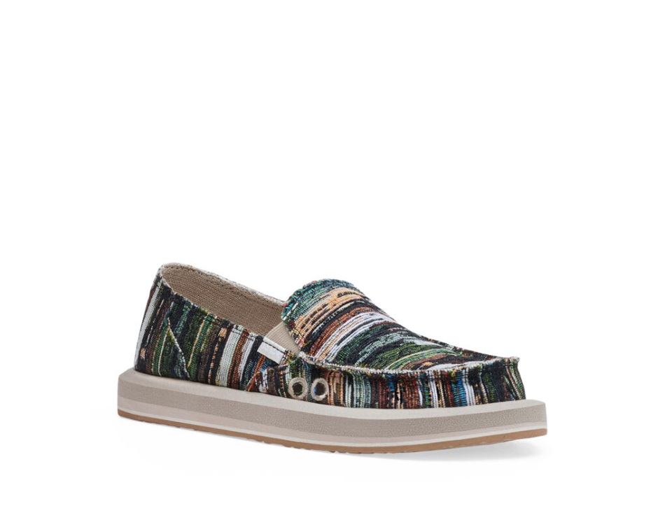 Sanuk Donna St Grandma's Couch Black Multi