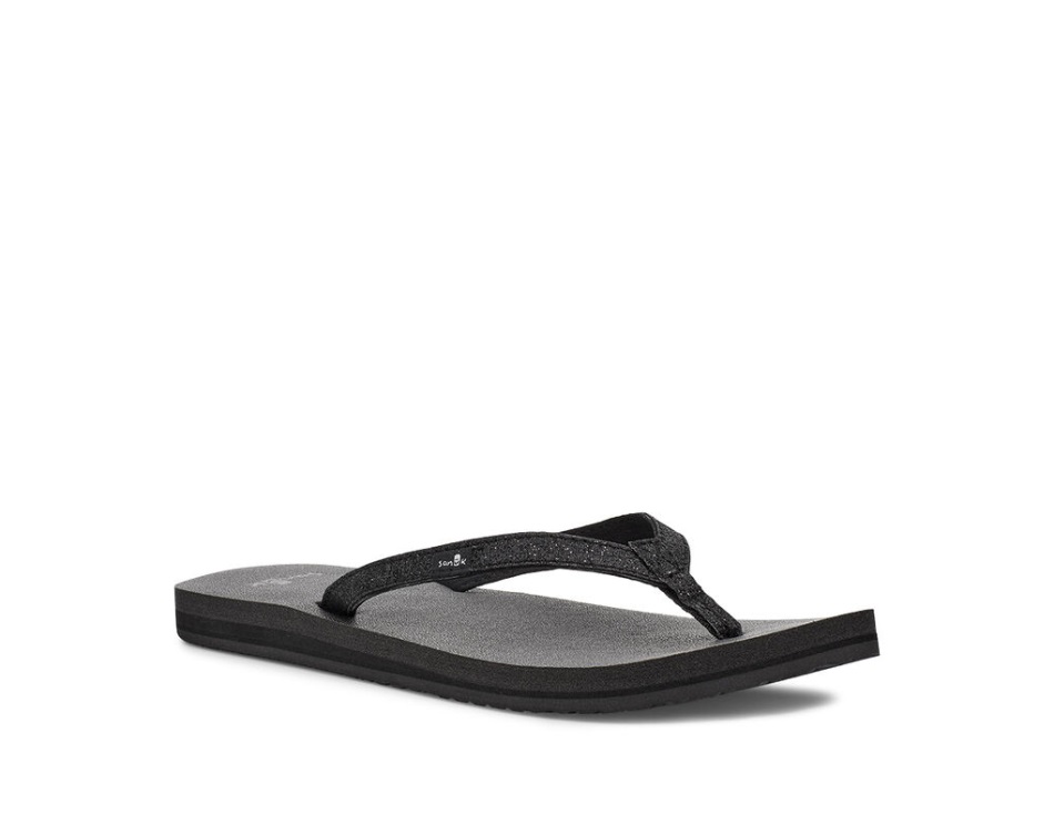 Sanuk Yoga Joy Sparkle Black Sparkle